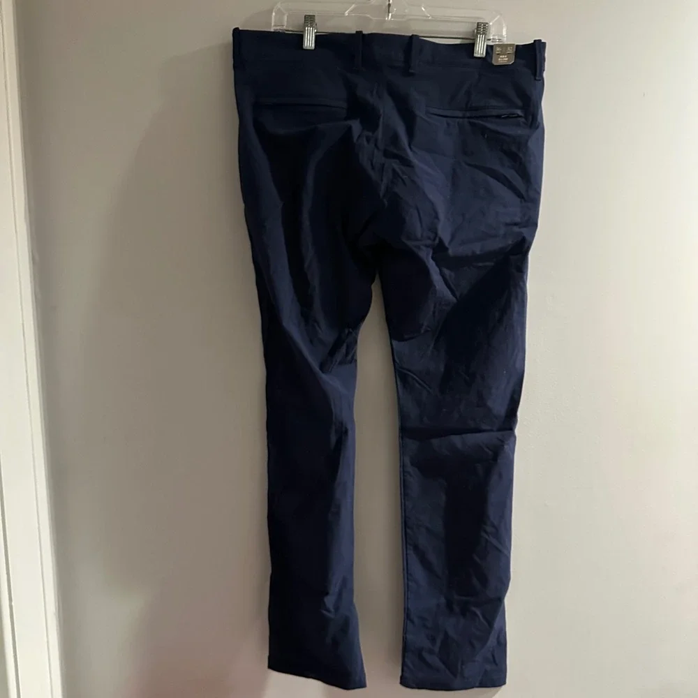 NWT J. Crew 484 Slim Stretch Chinos Blue Mens Sz 36x32 Water Resistant Tech Pant